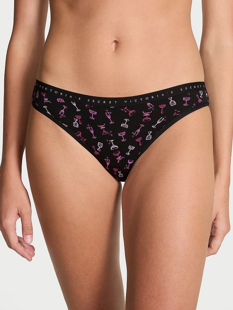 Majtki bawełniane Bikini. Produkt jest wzorzysty i pochodzi z kolekcji Victoria's Secret. 