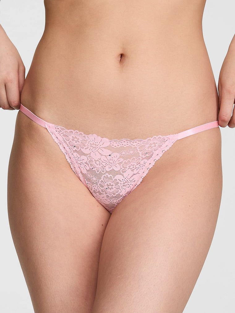 Majtki bikini na cienkich paskach PINK Wink