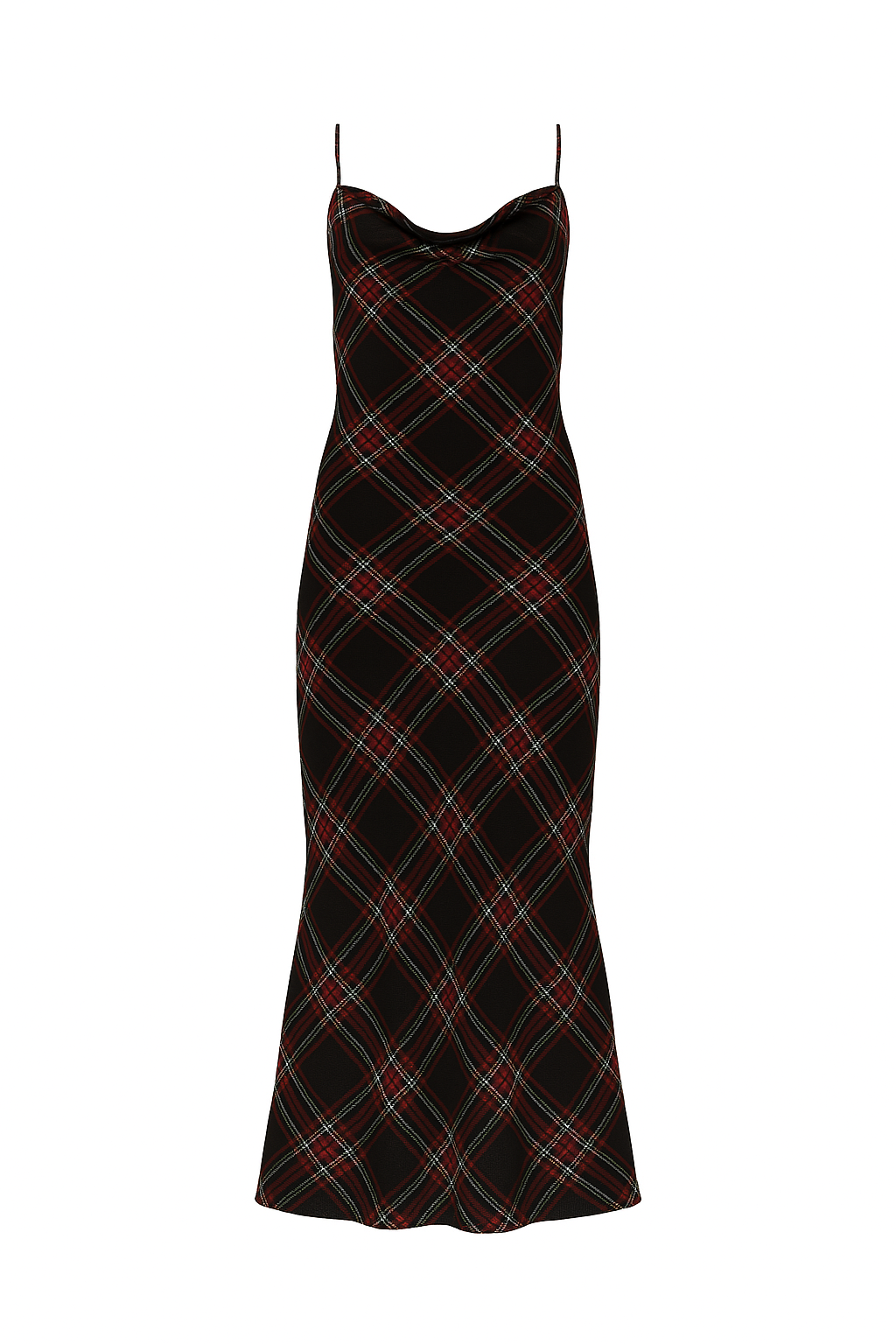 Very Sexy Koszula nocna szyfonowa sukienka maxi Tartan