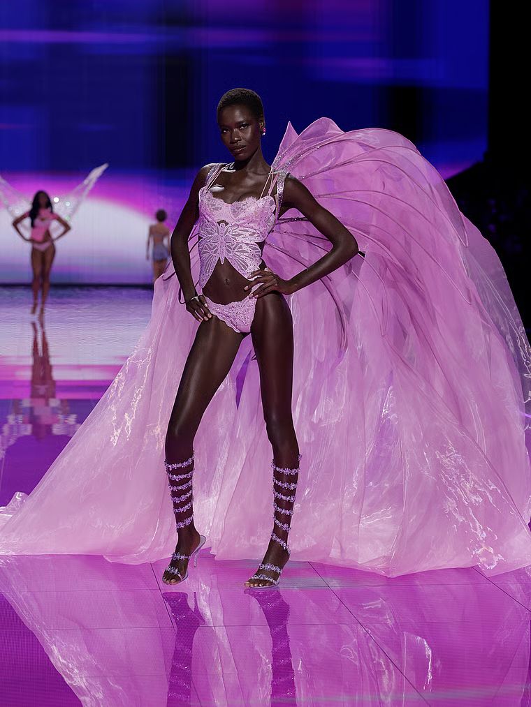 Majtki brazyliany koronkowe Brazilian. Produkt ma kolor purpurowy i pochodzi z kolekcji Dream Angels. 
