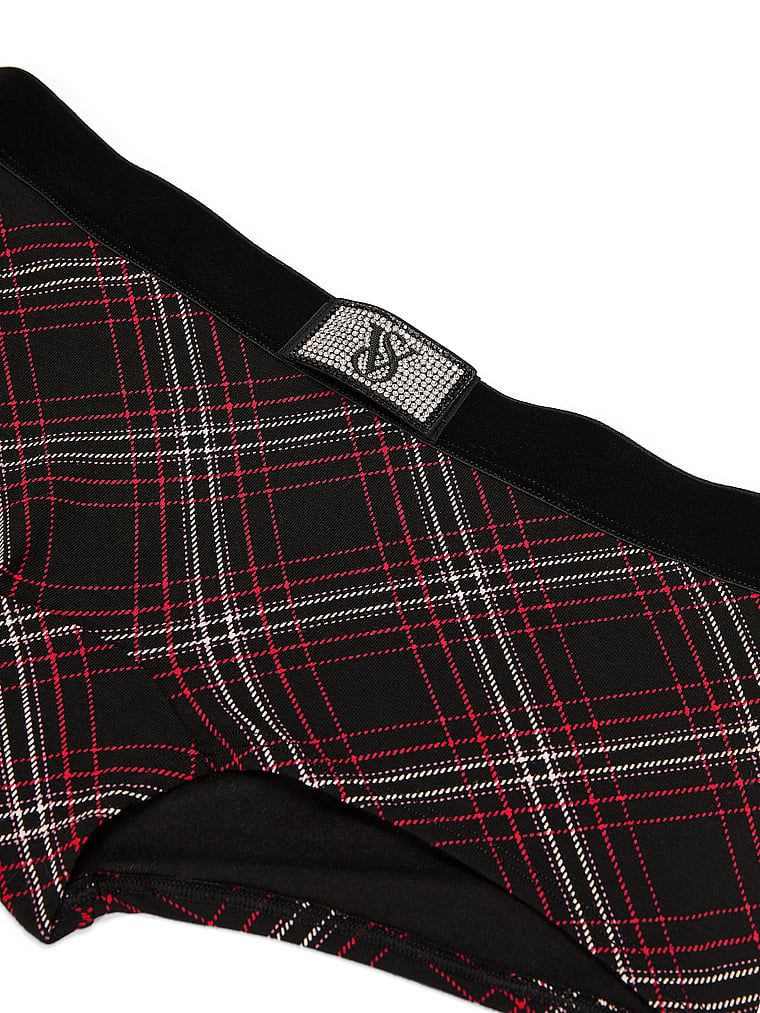 Majtki bawełniane szorty z błyszczącym logo Shine Patch Velvet. Produkt jest wzorzysty i pochodzi z kolekcji Cotton. 