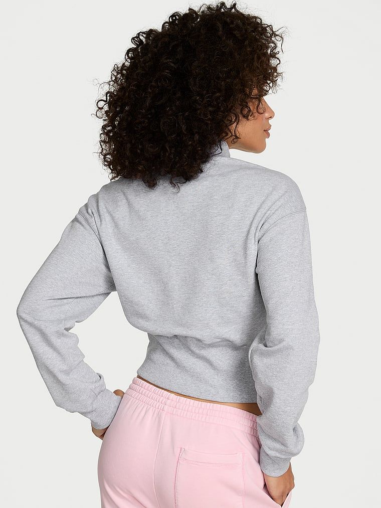 Bluza z krótkim suwakiem Status Terry. Produkt ma kolor szary i pochodzi z kolekcji Angel Essentials. 