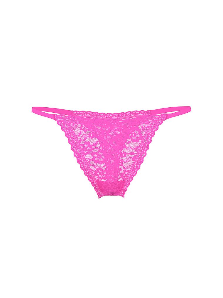 Stringi koronkowe Lace. Produkt ma kolor różowy i pochodzi z kolekcji Lacie. 
