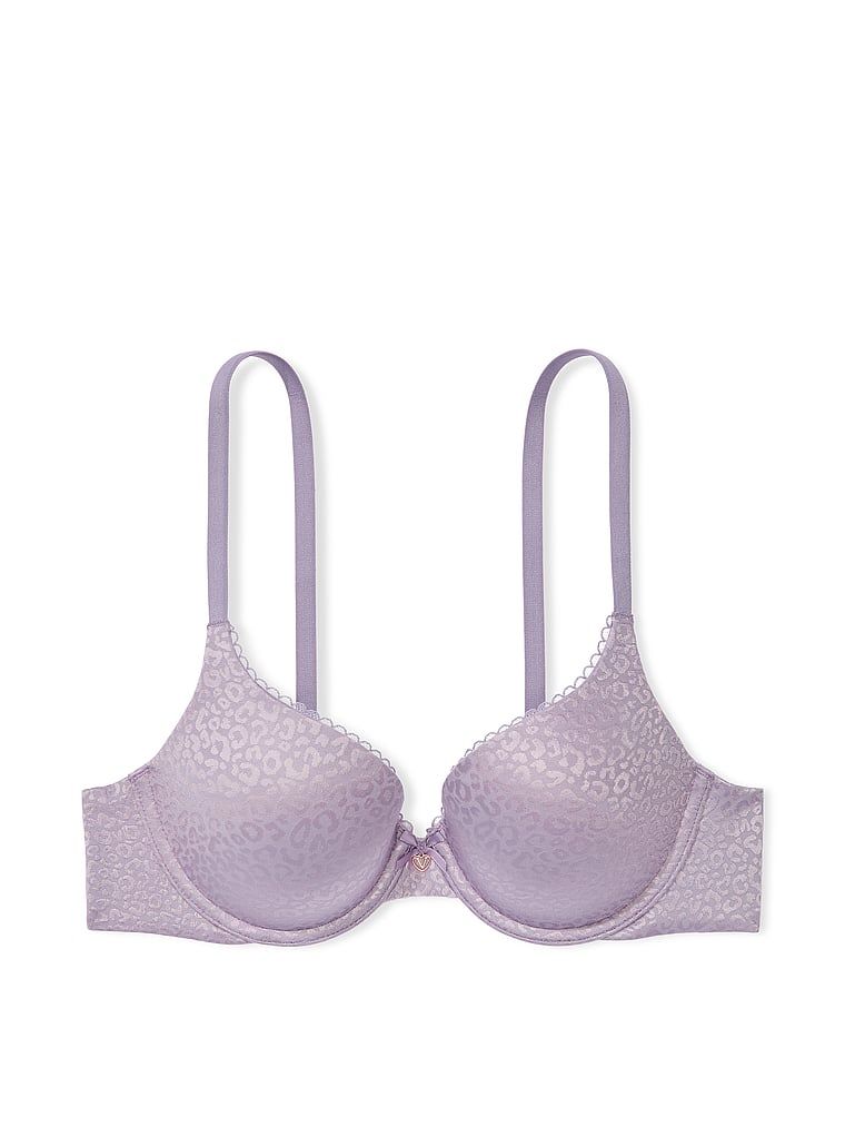 Na zdjęciu na białym tle widoczny jest biustonosz push-up Perfect Shape. Produkt ma kolor purpurowy i pochodzi z kolekcji Body by Victoria.