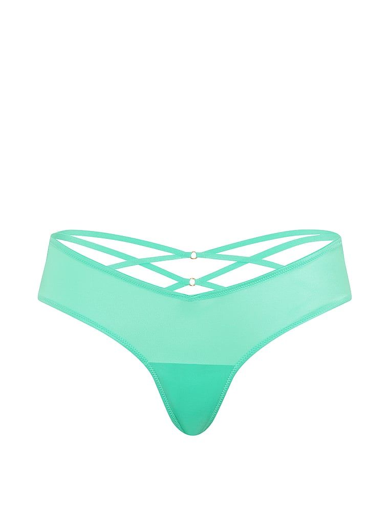 Majtki z paseczkami z tyłu i wysoko wyciętymi nogawkami Strappy-Back Cheeky. Produkt ma kolor niebieski i pochodzi z kolekcji Very Sexy. 