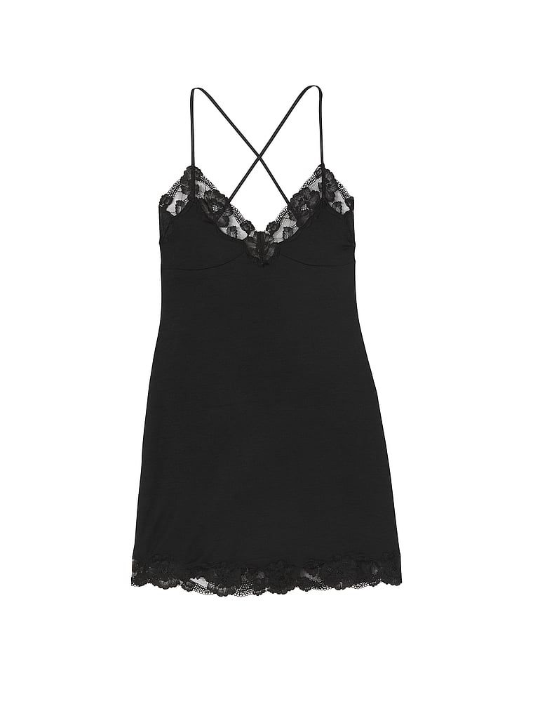 Victoria's Secret Koszulka nocna z modalu z koronką Cross-Back Slip