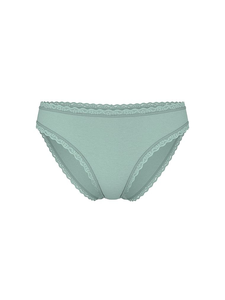 Majtki bawełniane Bow Bikini . Produkt ma kolor zielony i pochodzi z kolekcji Lacie. 