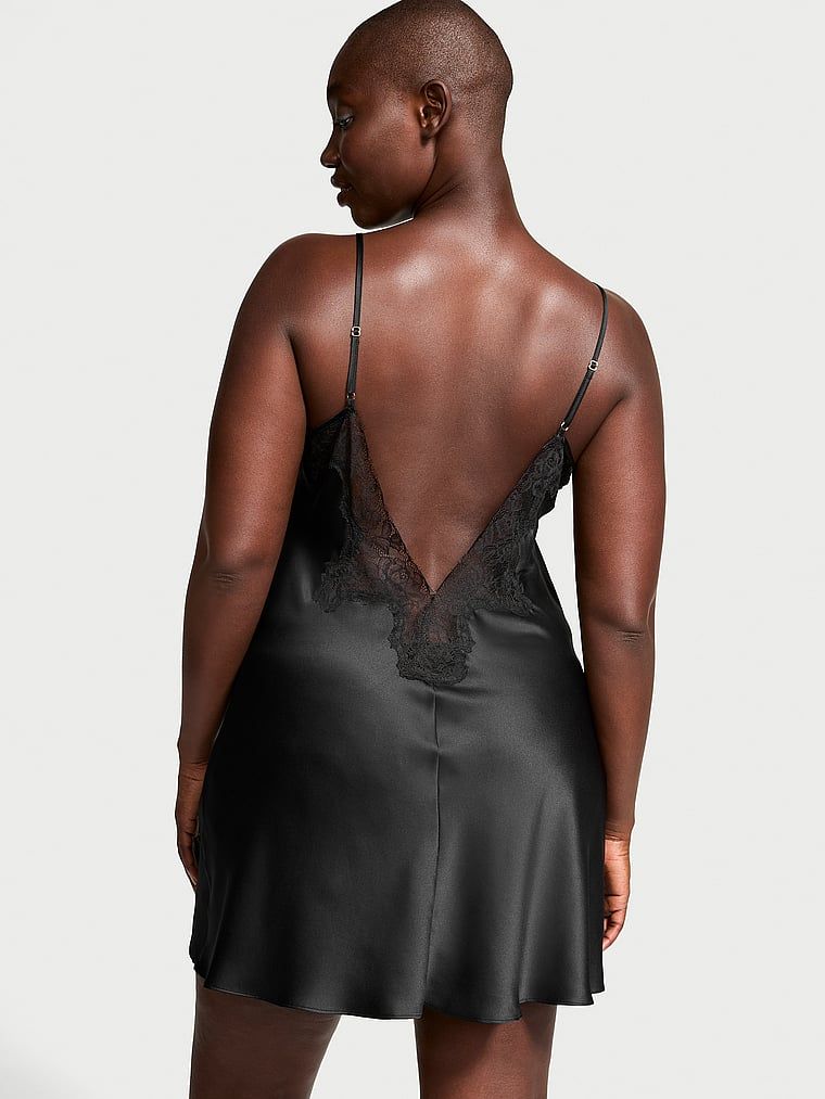 Victoria's Secret Koszulka nocna satynowa Satin and Rose Slip