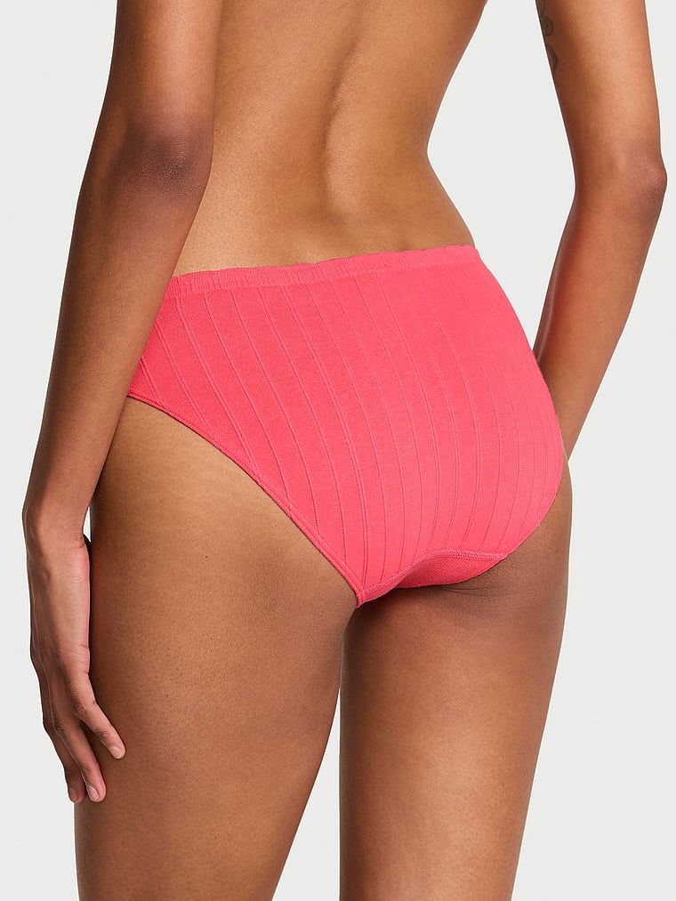 Majtki bawełniane Seamless Rib Bikini. Produkt ma kolor różowy i pochodzi z kolekcji Seamless. 