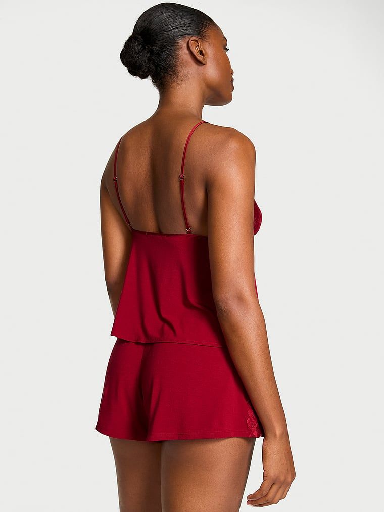 Victoria's Secret Zestaw do spania z modalu - top na ramiączkach i szorty