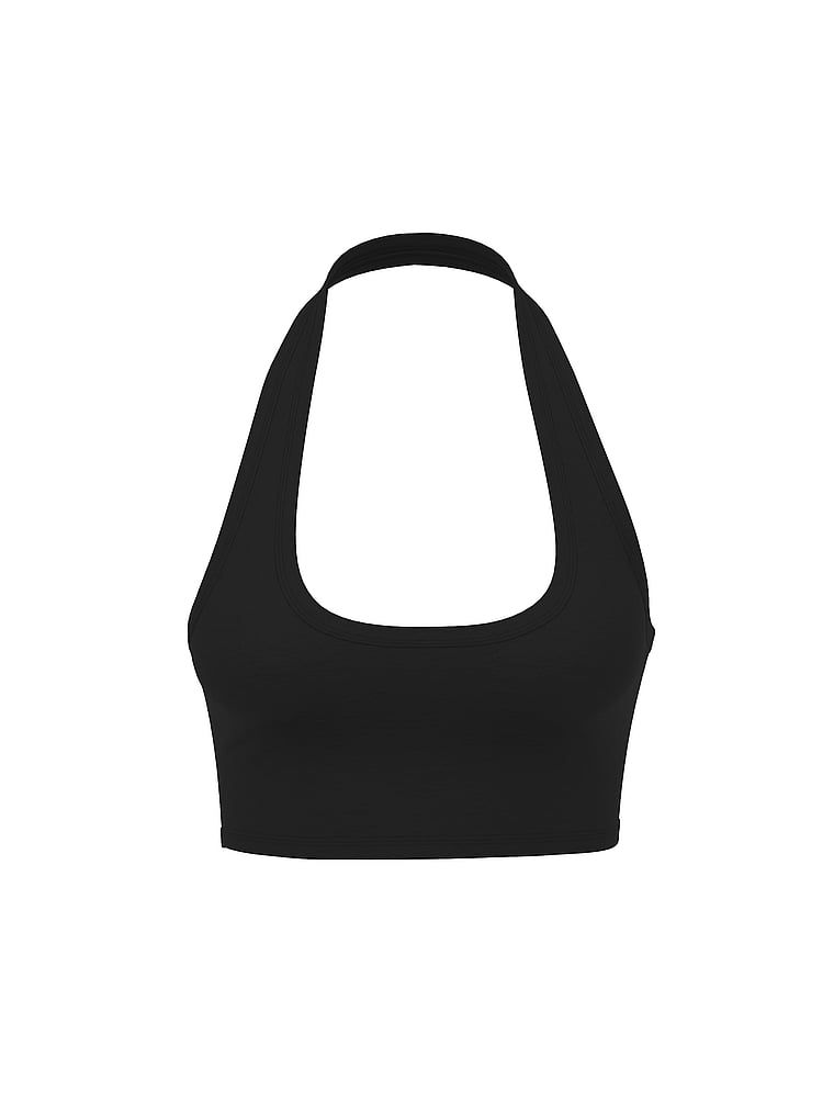 Bawełniany sportowy biustonosz halter