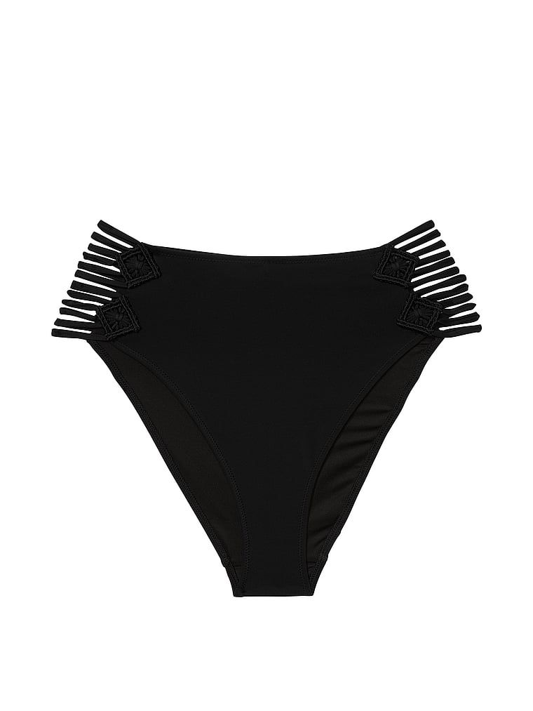 Dół od bikini z wysokim stanem Archives Beach Macrame Cheeky. Produkt ma kolor wielobarwny i pochodzi z kolekcji Victoria's Secret Swim. 