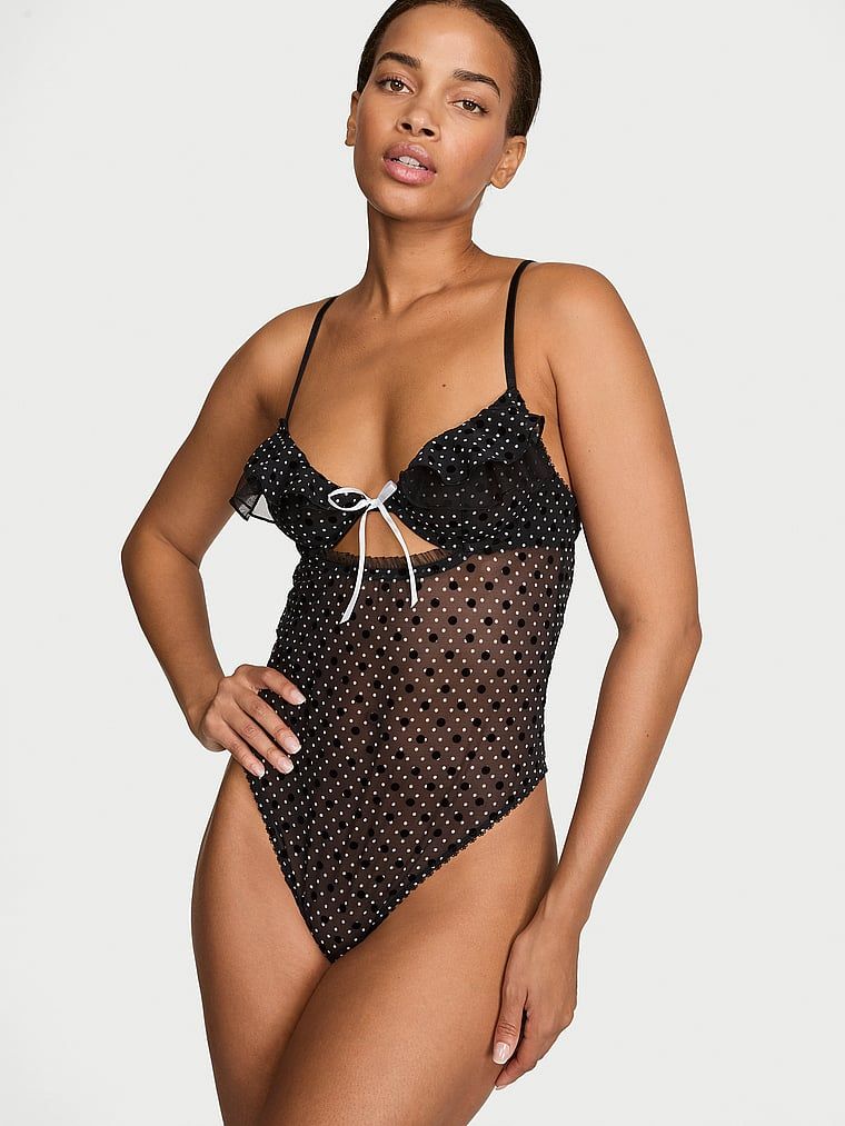 Victoria's Secret Body w kropeczki Tease Dot Ruffle