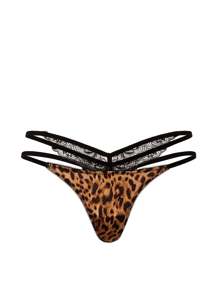 Stringi z koronką i wycięciami po bokach Cut-Out. Produkt ma kolor wzorzysty i pochodzi z kolekcji Very Sexy. 