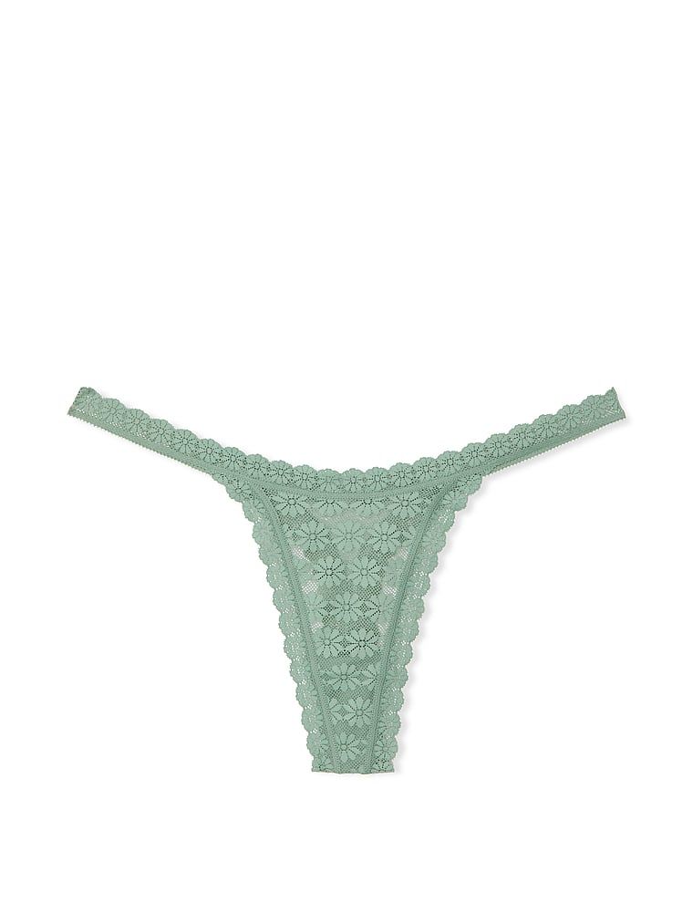 Stringi koronkowe Daisy. Produkt ma kolor zielony i pochodzi z kolekcji Lacie. 