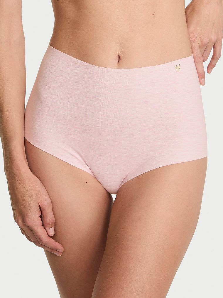 Majtki bawełniane bezszwowe figi z wysokim stanem No-Show Brief. Produkt ma kolor różowy i pochodzi z kolekcji No-Show. 