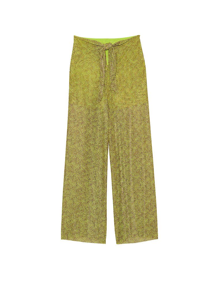 Spodnie z siateczkowego materiału na plażę Tie-Front. Produkt jest wzorzysty i pochodzi z kolekcji Victoria's Secret Swim. 