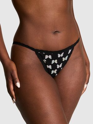 Bawełniane majtki bikini z koronkową lamówką