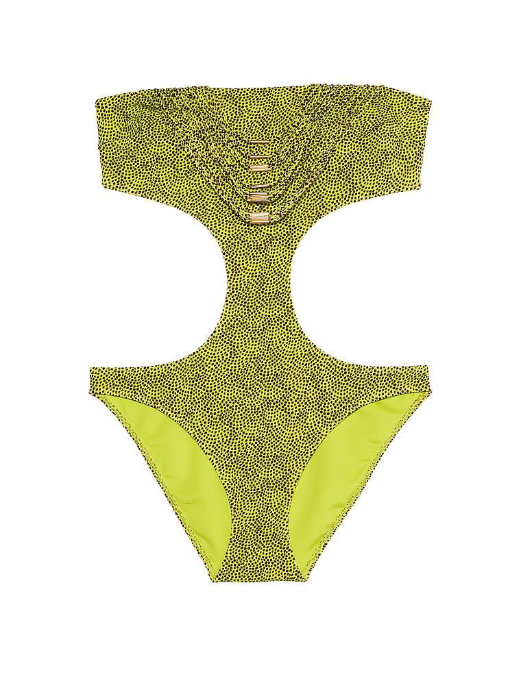Strój kąpielowy jednoczęściowy VS Archives Strappy Hardware Monokini. Produkt jest wzorzysty i pochodzi z kolekcji Victoria's Secret Swim. 