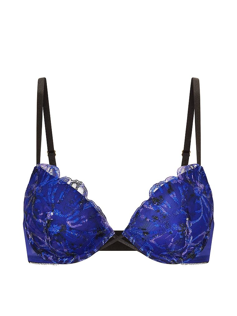 Biustonosz push-up z cekinami Party Floral. Produkt jest wzorzysty i pochodzi z kolekcji Very Sexy. 
