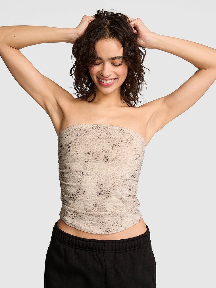 Top bandeau z marszczeniem po bokach All-Day Cotton