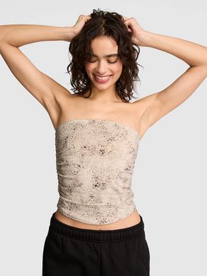 Top bandeau z marszczeniem po bokach All-Day Cotton
