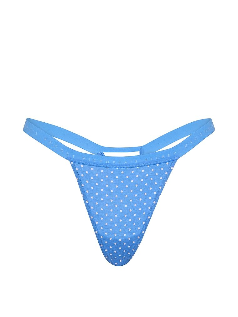Stringi bawełniane Stretch Cotton. Produkt jest wzorzysty i pochodzi z kolekcji Victoria's Secret. 