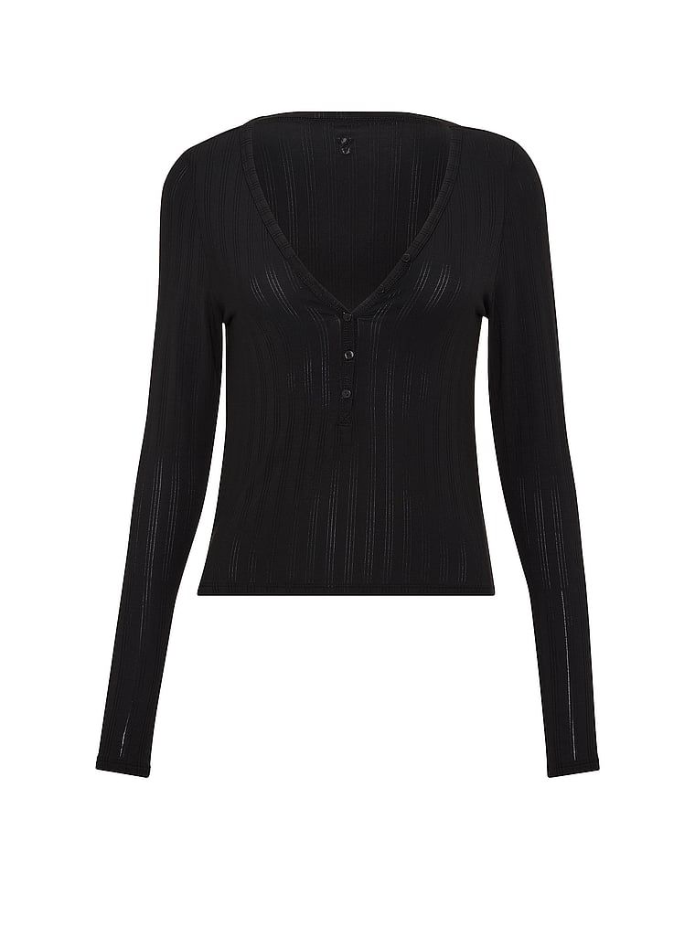 Bluzka z modalu do spania SoSoft Ultra-Fine. Produkt ma kolor czarny i pochodzi z kolekcji Victoria's Secret. 