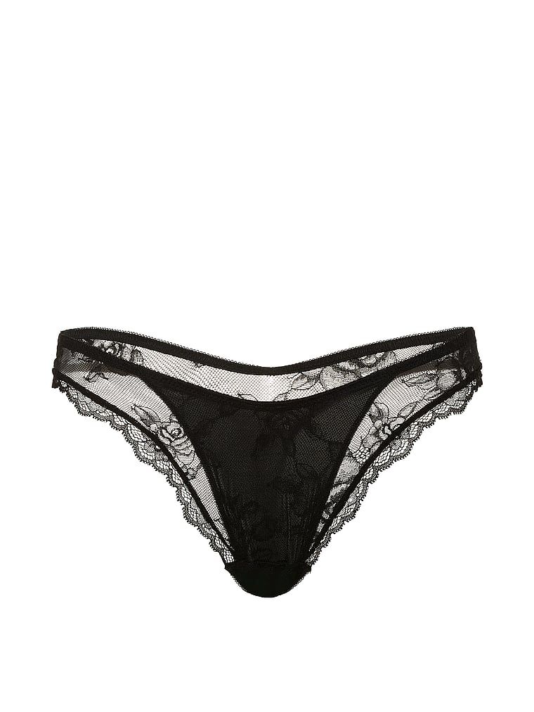 Stringi koronkowe Overlay. Produkt ma kolor czarny i pochodzi z kolekcji Very Sexy. 