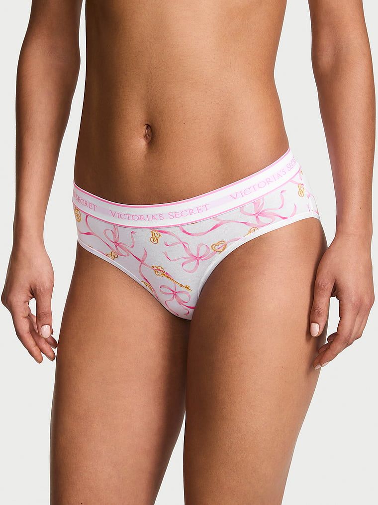 Cotton Majtki bawełniane z logo w talii Hiphugger