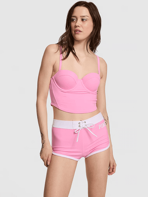 PINK Dół od bikini z wysokim stanem