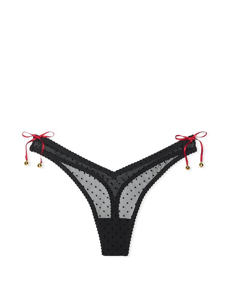 Stringi z dzwoneczkami Jingle Bells. Produkt ma kolor czarny i pochodzi z kolekcji Very Sexy. 