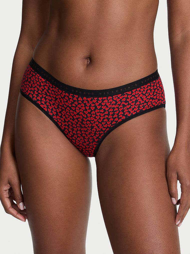 Majtki bawełniane Hiphugger. Produkt jest wzorzysty i pochodzi z kolekcji Victoria's Secret. 
