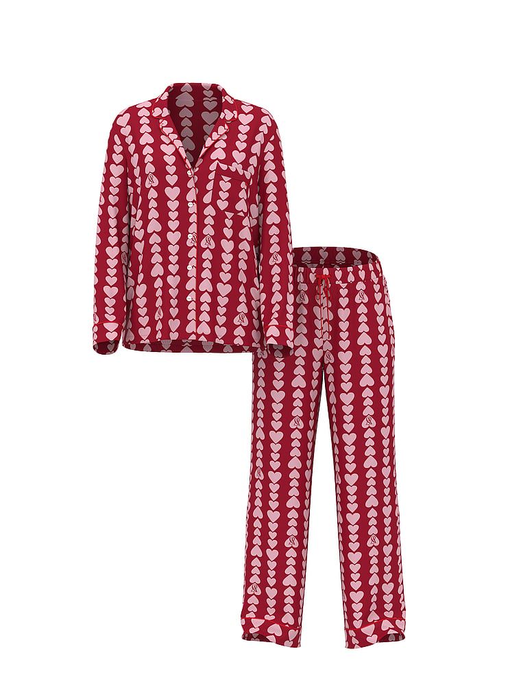 Długa piżama z modalu. Produkt jest wzorzysty i pochodzi z kolekcji Victoria's Secret. 