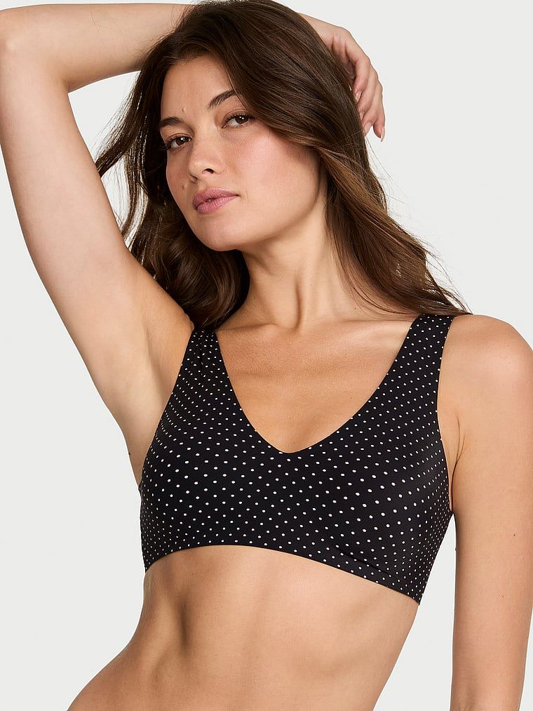 Biustonosz na co dzień i do spania SlumberBra. Produkt jest wzorzysty i pochodzi z kolekcji Body by Victoria. 