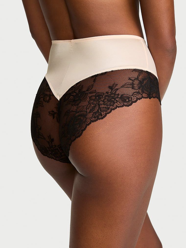 Majtki z wysokim stanem i koronką Smooth Lace-Trim. Produkt ma kolor beżowy i pochodzi z kolekcji Very Sexy. 