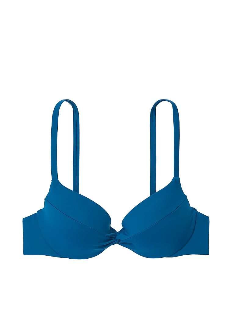 Góra od bikini z push-upem Essential Twist. Produkt ma kolor niebieski i pochodzi z kolekcji Victoria's Secret Swim. 