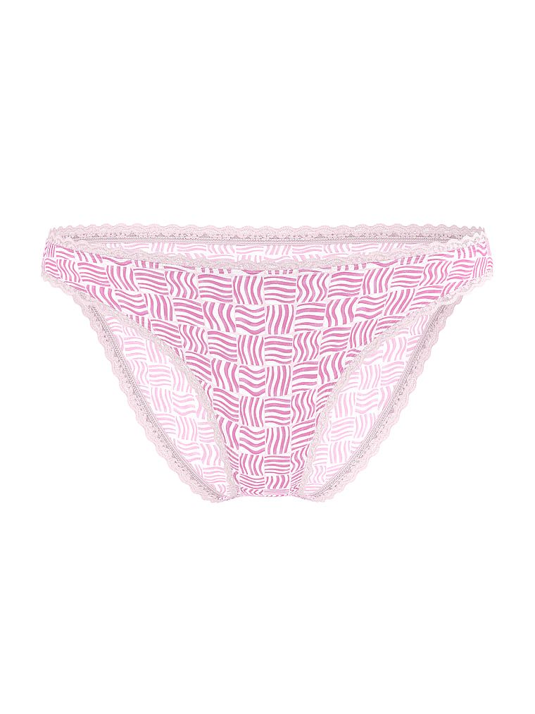 Majtki bawełniane z koronką Lace-Trim Bikini. Produkt jest wzorzysty i pochodzi z kolekcji Lacie. 