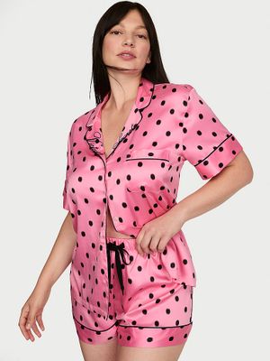 Victoria's Secret Piżama satynowa z szortami Signature