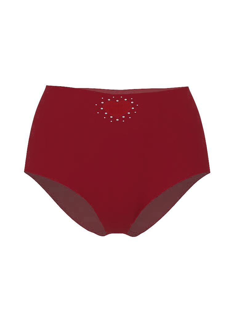 No-Show Majtki bezszwowe figi z wysokim stanem No-Show Heart