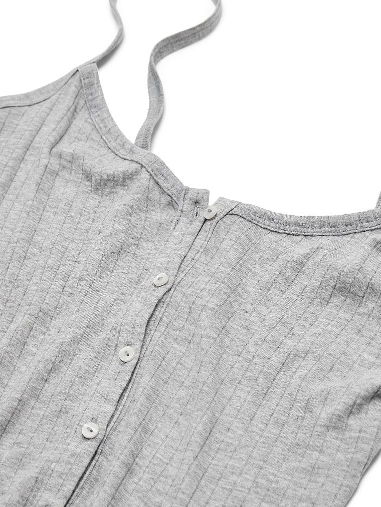 Zestaw z modalu do spania - top i spodnie SoSoft Wide-Rib. Produkt ma kolor szary i pochodzi z kolekcji Victoria's Secret. 