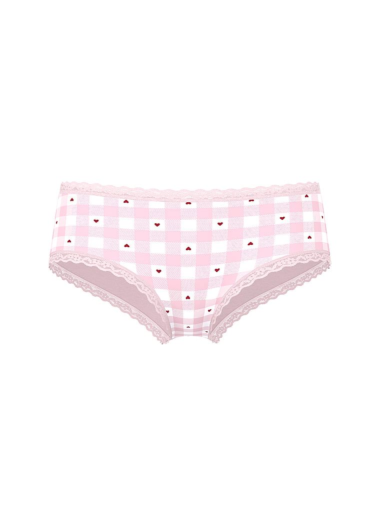 Majtki bawełniane z koronką na krawędziach Lace-Waist Cheeky. Produkt jest wzorzysty i pochodzi z kolekcji Lace Trim. 