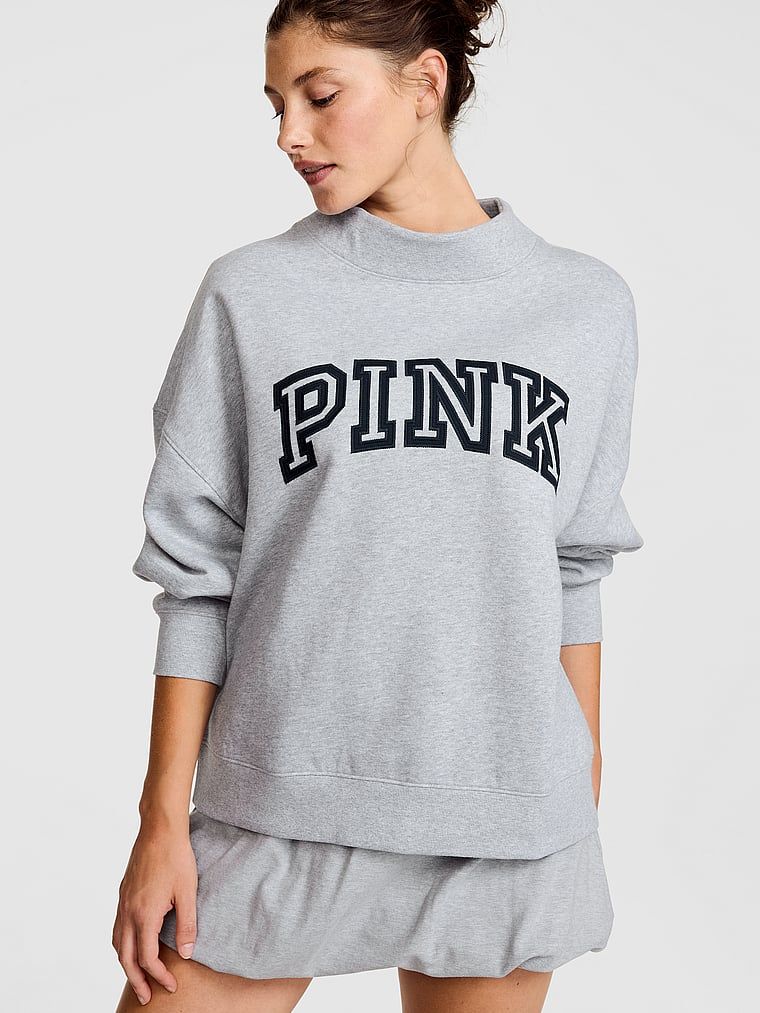 Oversize’owa bluza ze stójką Campus Fleece