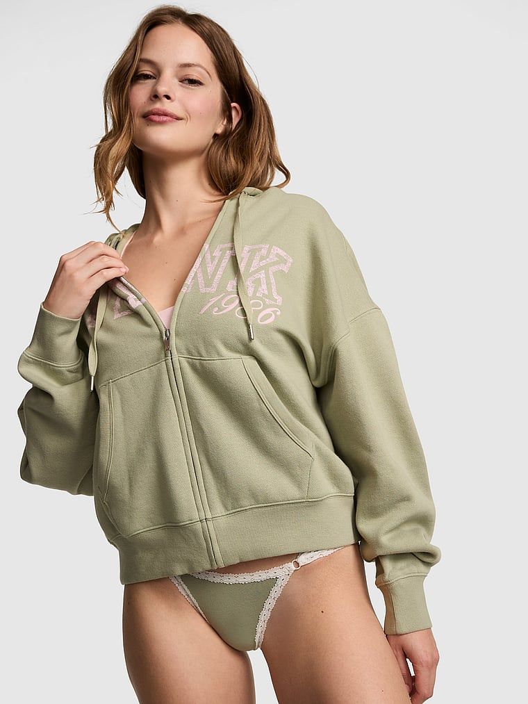 Bluza z kapturem zapinana na zamek Campus Fleece
