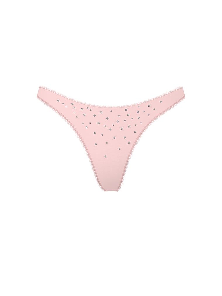 Stringi bawełniane z cekinami Sparkle. Produkt ma kolor różowy i pochodzi z kolekcji Victoria's Secret. 