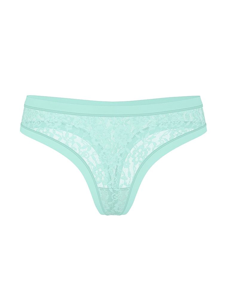 Stringi koronkowe No-Show Lace. Produkt ma kolor niebieski i pochodzi z kolekcji No-Show. 