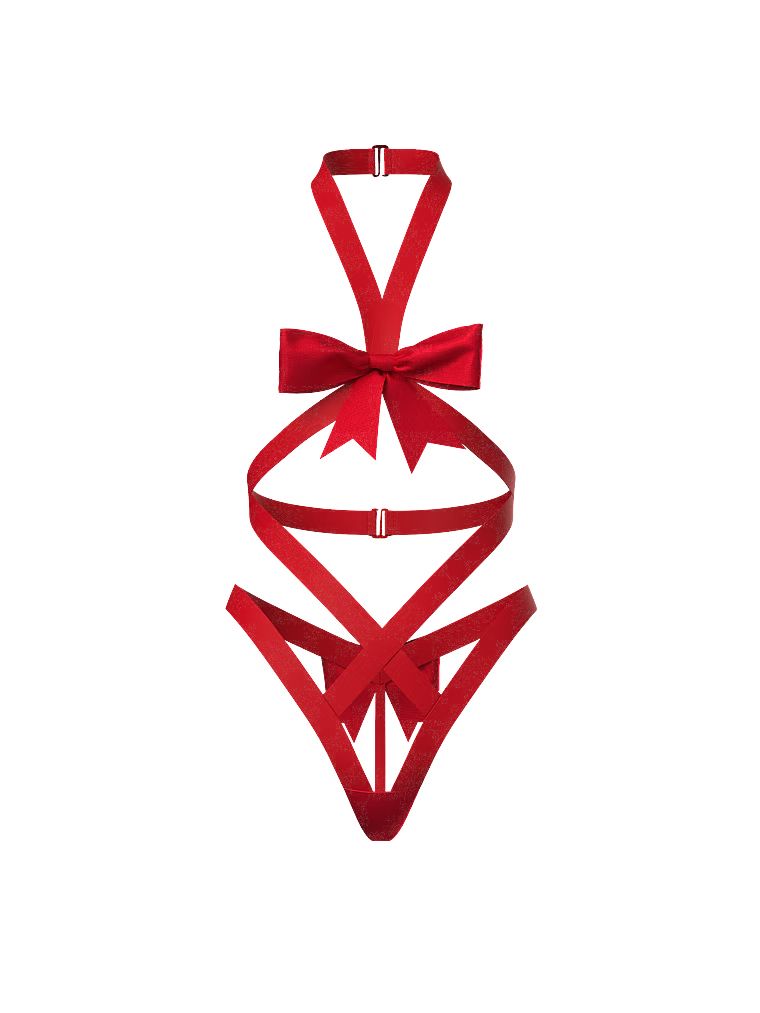 Very Sexy Strój z paseczków z kokardkami Playsuit