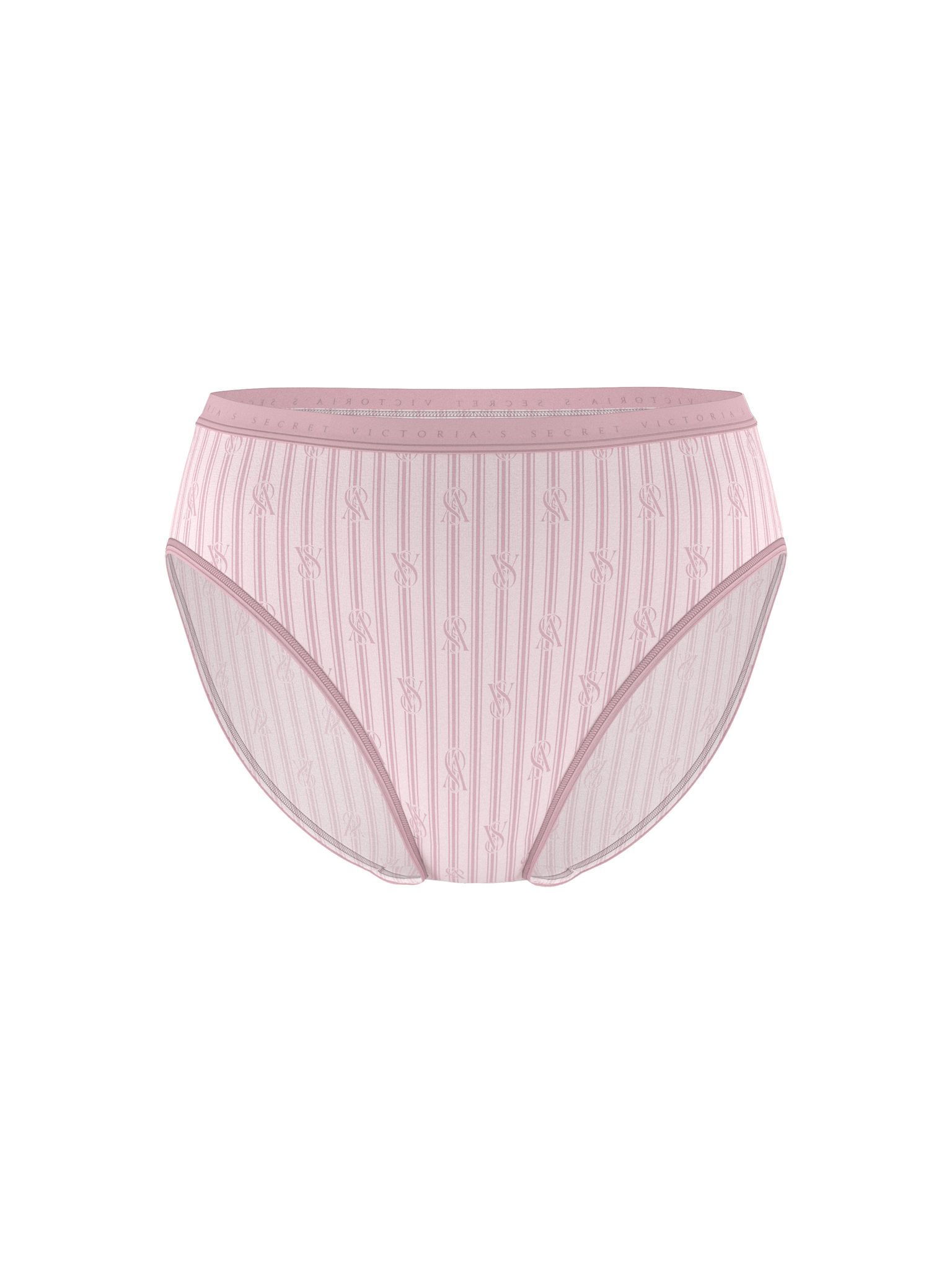 Victoria's Secret Majtki bawełniane figi z wysoko wyciętymi nogawkami High-Leg Brief