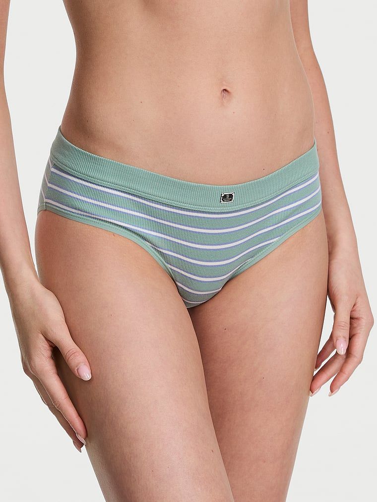 Majtki bawełniane prążkowane z logo Hardware Hiphugger. Produkt ma wzór w paski i pochodzi z kolekcji Cotton. 