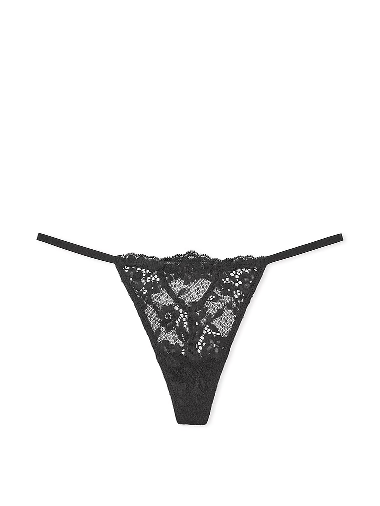 Stringi koronkowe Twinkle Bow. Produkt ma kolor czarny i pochodzi z kolekcji Dream Angels. 